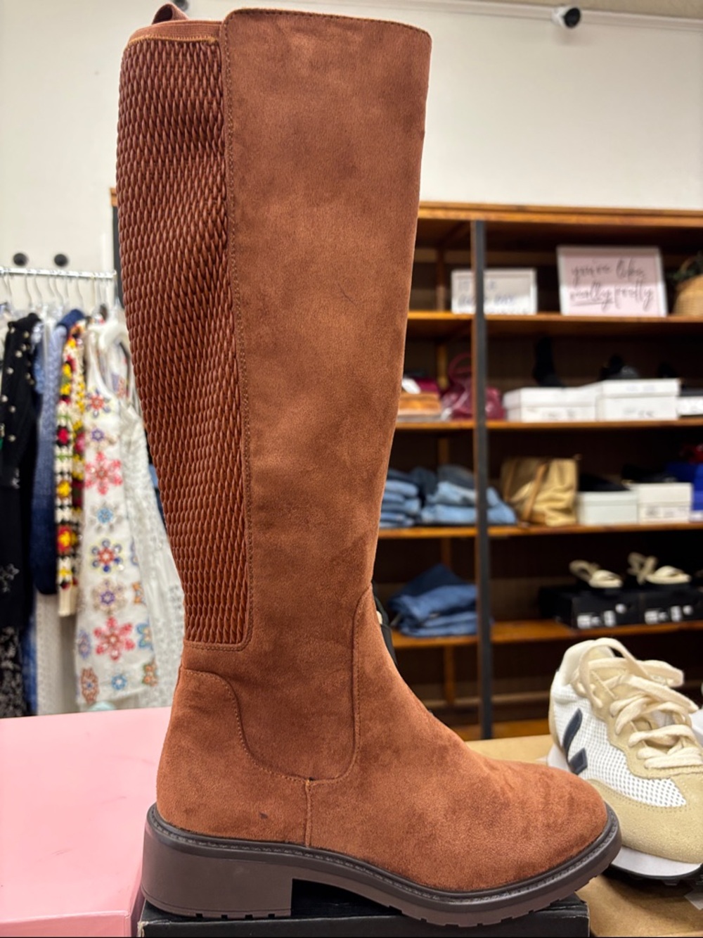 Kenneth Cole Reaction Over-the-Knee Boots - Rust